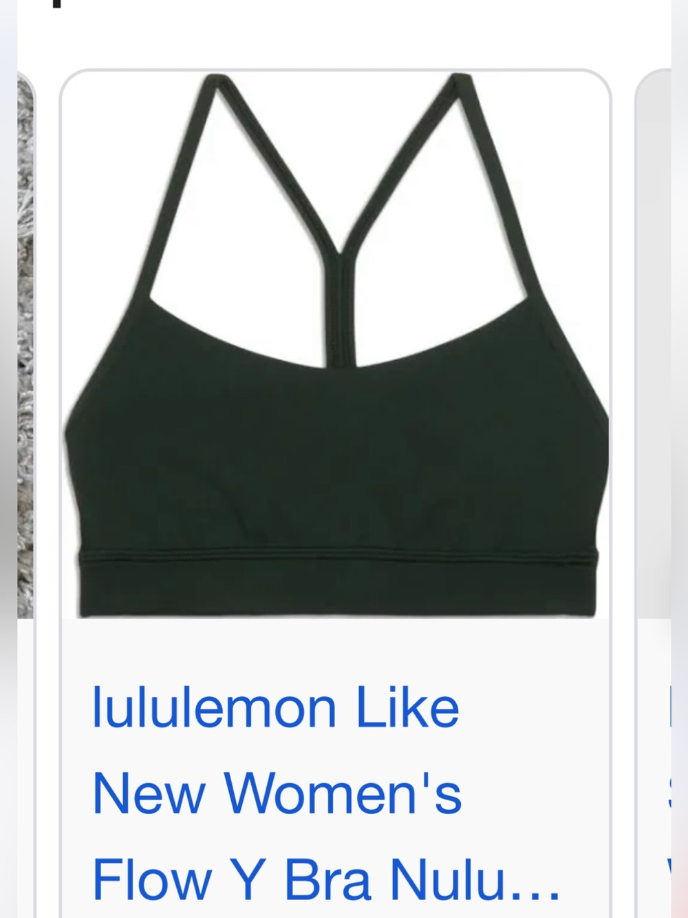 lululemon athletica Flow Y Green Sports Bra